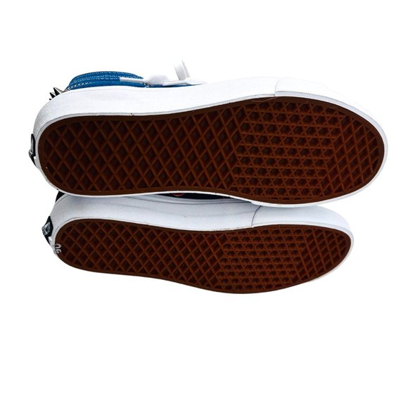 Vans SK8-Hi Tartan Daze sneakers in blue/red Size Men's 9.5 Women 11 NEW - Picture 4 of 5